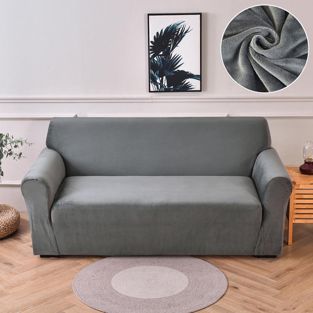 Ультрамягкий чехол для дивана из бархата Silver Fox Velvet с высокой эластичностью