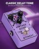STRICH VINTAGE ECHO Delay Guitar True Bypass Analog Delay Pedal for Vintage Electric Purple Pedal, Guitars,
