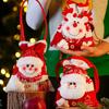 Christmas Candy Bag Snowman Santa Claus Reindeer Doll Bag Drawstring Xmas Goody Holder Favor Bags