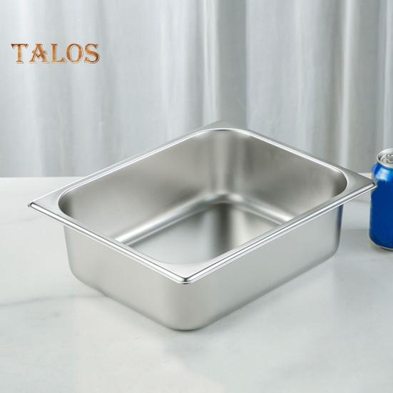 Подогреватель пищи из нержавеющей стали, большой емкости 6,7 л, подогреваемый контейнер с крышкой для шведского стола, прямоугольный поддон для подогрева пищи