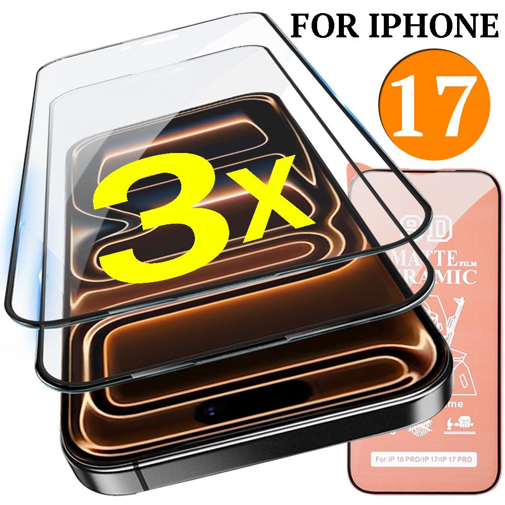 1-5 шт. Высококачественные керамические защитные стекла для IPhone 17 Air/17 Pro/17 ProMax HD Антицарапающая пленка для IPhone 17 Pro