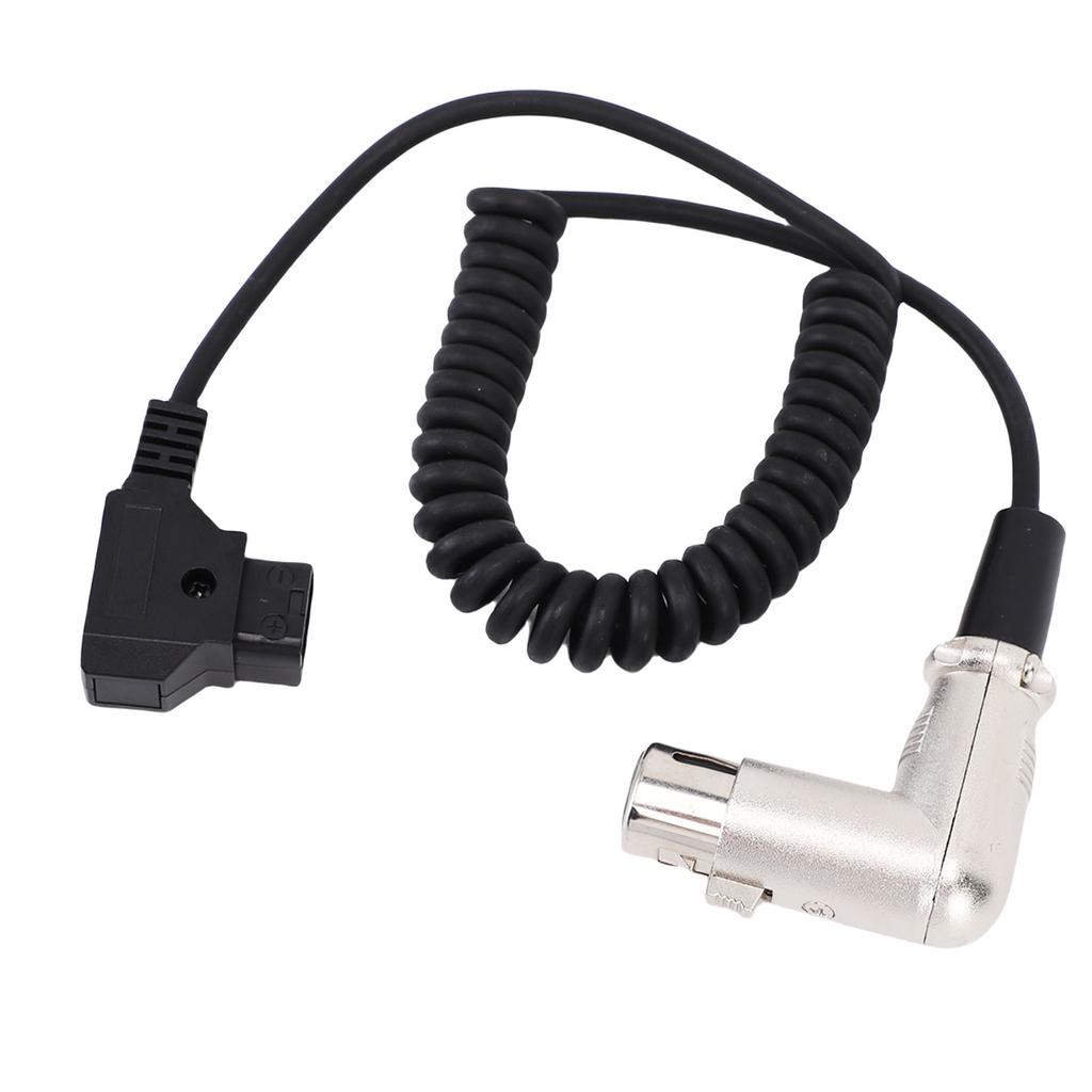 XLR Угловой Кабель питания Спиральный D-Tap B Папа на 4-контактный для DSLR Видеокамеры
