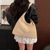 Fashion Rivet Shoulder Bag For Women Large Capacity Casual Handbags Simple Commuter Tote Bag Retro Suede Leather Underarm Bag AVE