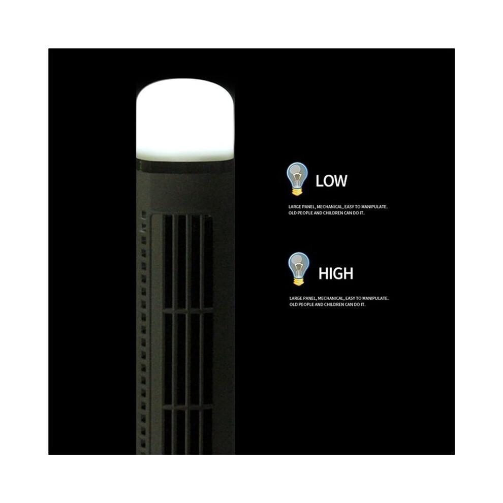 Portable Air Cooler Fan,Streamlined Tower Fan with LED,Powerful Wind,Space-Saving, USB Interface Black