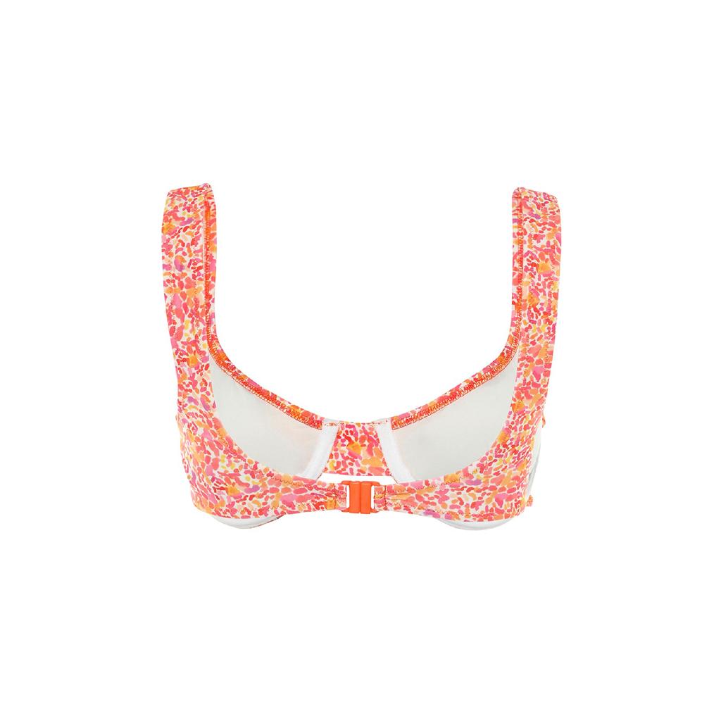 Верх бикини на косточках с узором в виде листьев Tbess21bu0008