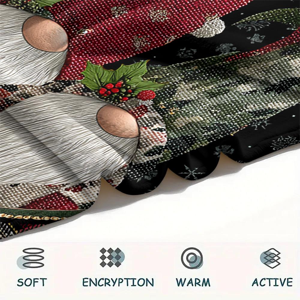 Dwarf Print Flannel Blanket, High quality Comfortable for All Seasons, Home Decor, Warmth and Comfort, Perfect for Christmas Gifts