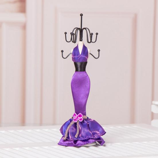 Mini Manikin Jewelry Stand Lady Mannequin Jewelry Organizer with 8 Hooks 2 Tier Necklace Bracelet Earring Ring Holder Display Stand