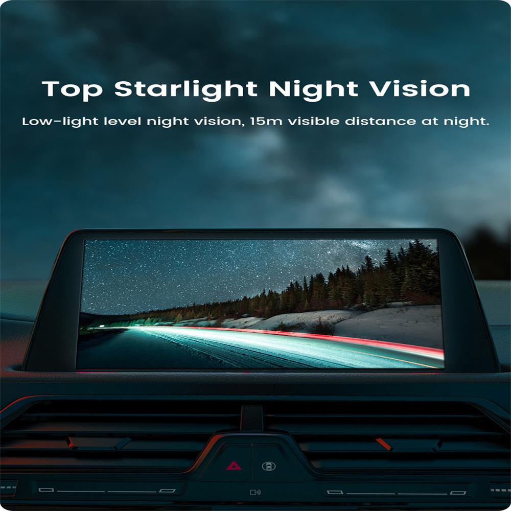 AHD 1080P Fisheye Lens Car Backup Camera Parking Rear View Screw-on Mirror Image