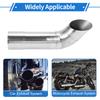 X Autohaux 51mm ID Inlet Turn Down Exhaust Tip T304 Stainless Steel Mandrel Bend Elbow Tube 230mm Length 125 Degree for Car