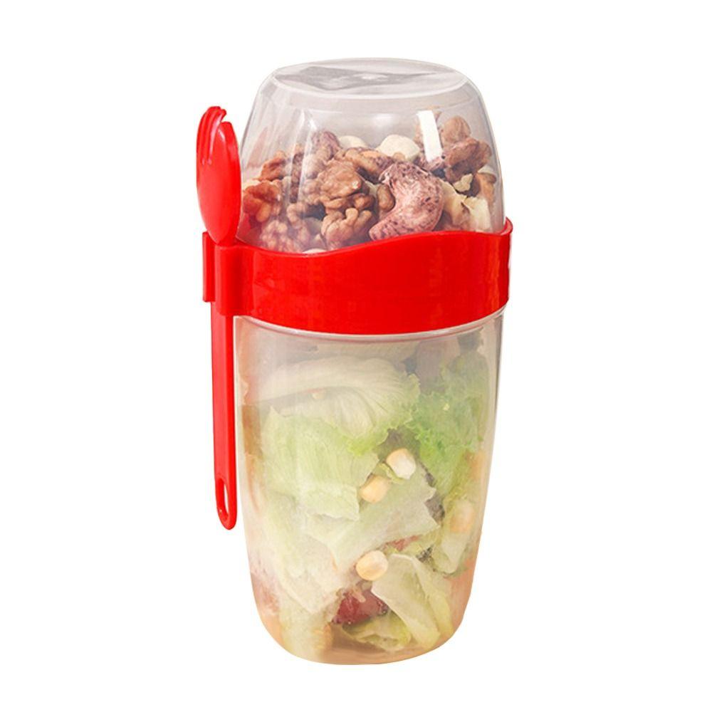 Home Kitchen Storage Portable Double Layer Bottles Light Food Cup Vegetable Salad Cup Jars