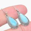 Серьги из стерлингового серебра 925 пробы с драгоценным камнем Natural Republic Larimar 1,50 дюйма y6G43