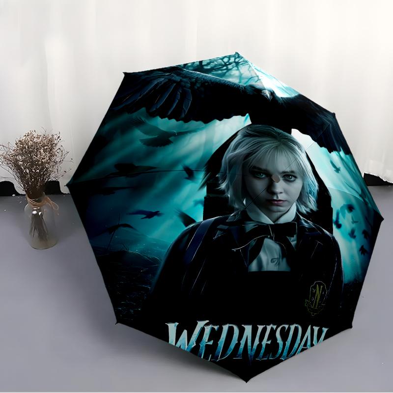 1pc Addams Family Wednesday Enid1 Umbrella, Sun Protection, And UV Shielding. It Has Eight Sturdy Ribs for Outdoor Use And Perfect Gift