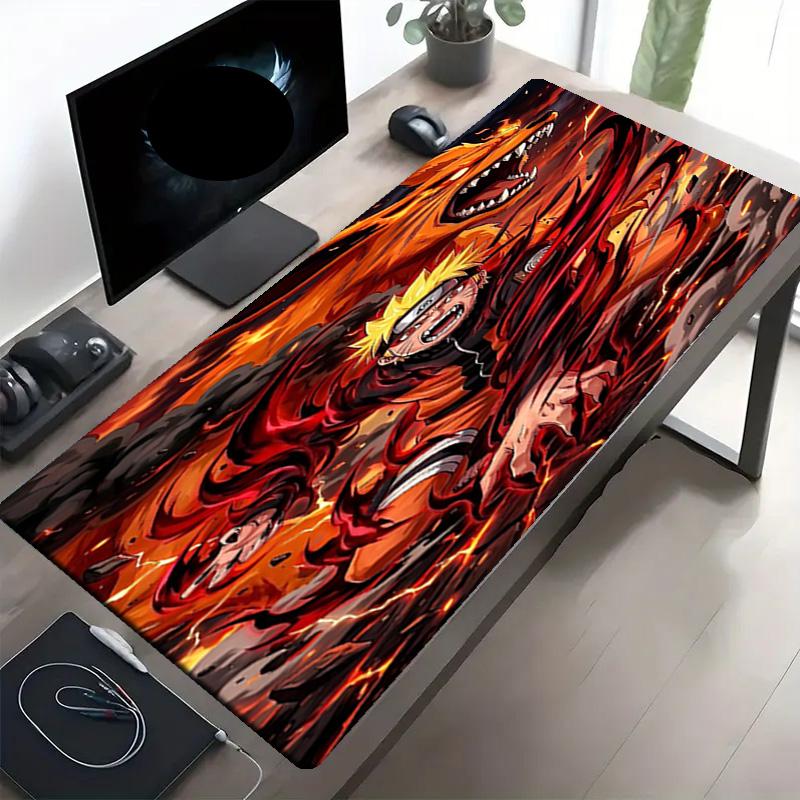 Demon Slayer Print Mouse Pad, Anti‑Slip Desktop keyboard Mat, for PC Laptop Gaming Working Daily Use, Cool Festival Surprise Gift