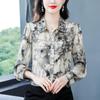 Elegant Ladies Shirts High-grade Long-sleeved Shirt Women's Tops Spring and Fall New Mom Ageing Beautiful Small Shirt Chiffon Shirt