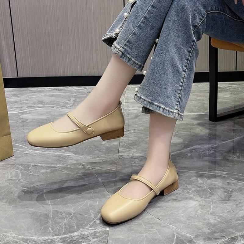 Туфли-лодочки с квадратным носком, новые, с неглубоким вырезом, простые, профессиональные женские туфли, нежный стиль, для работы, низкий каблук, плоские женские туфли