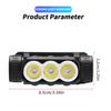 Rechargeable LED Headlamp 3-Mode Powerful Waterproof Headlight Type-C 18650 Battery Head Torch for Camping Hunting