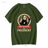 Dave Mustaine for President T Shirt S to 4XL long sleeves vintage Washed homme streetwear Stylish Stretched Unisex Breathable