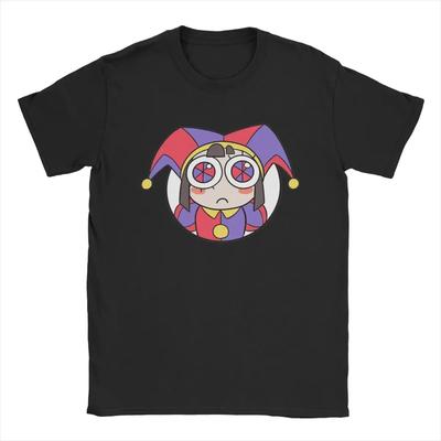 Мужские футболки The Amazing Digital Circus Голова Помни 100% хлопок Одежда Повседневная футболка с круглым вырезом Оригинальная футболка#Цвет(1)