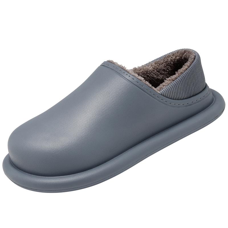 Модные тапочки из ЭВА для дома, мужские, из хлопка, зимние, сохраняющие тепло, без застежек, молодежная модная, универсальная, водонепроницаемая, мужская, зимняя, повседневная обувь