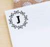 Printtoo Alphabet J Monogram Octagon Celtic Swirl Frame Self Inking Rubber Stamp Office