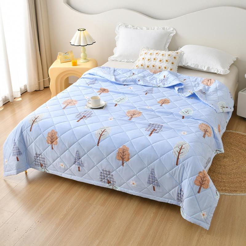 Summer Thin Cooling Quilt Bedspread for Single Double Queen King Bed Comfortable Comforter Air Conditioning Four-season Blanket