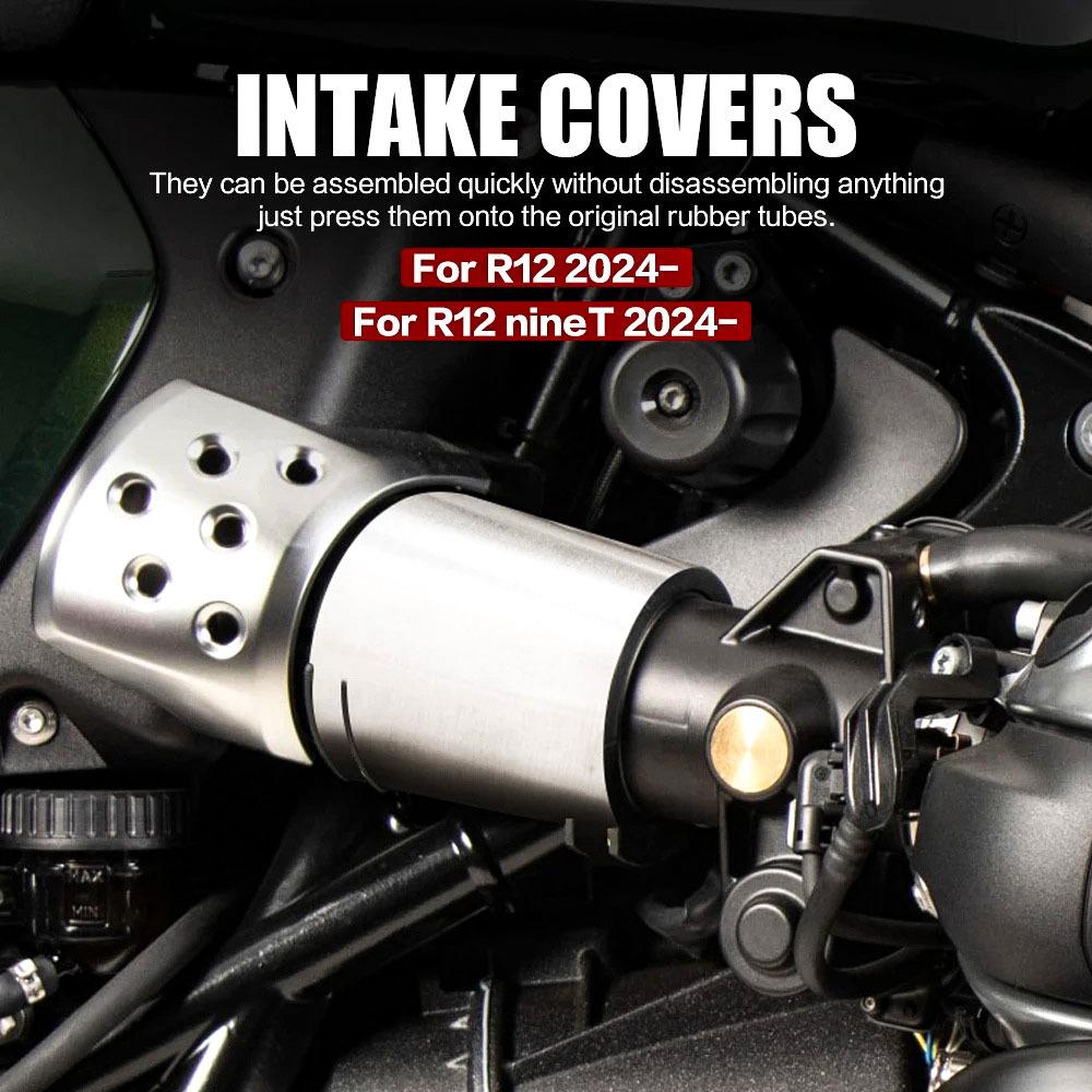 Motorcycle Stainless Steel Air Intake Covers Fairing Decoration Guard For BMW R 12 NineT Nine T R12 2024 2025