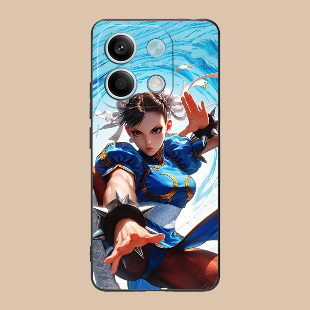 Чехол для телефона Street Fighter Chunli для POCO M7 M6 M5 M4 M3 X7 X6 X5 X4 X3 Pro GT 5G Цветной Печатный Чехол Мобильные Телефоны Роскошный