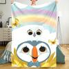 Puffin Rock Theme Printed Blanket - Perfect for Couch, Bed, Travel & Outdoor Use | Machine Washable, Cozy & Durable.