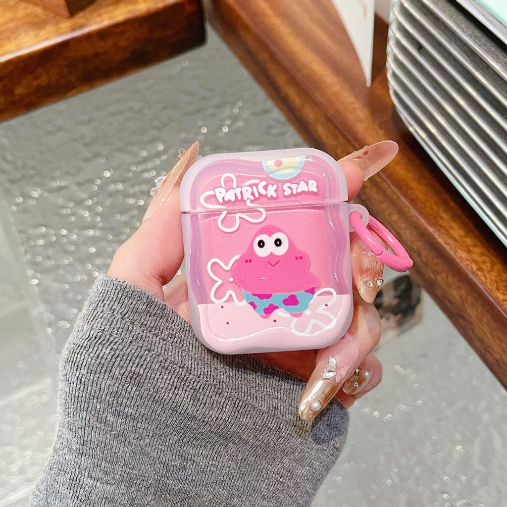 Cartoon apple bluetooth headset protective case for AirPods 1 transparent tpu protective case pro/pro1/1st generation