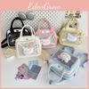 Модная прозрачная сумочка в японском стиле для милой девушки для повседневного использования в черном, белом, синем, розовом, желтом цвете