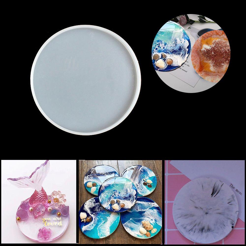 Pendant Agate Fluid Arts Cup Mad Coaster Mold Jewelry Making Mould Epoxy Resin Casting Molds Round