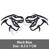 2Pcs Metal Hollow Style Tyrannosaurus Rex Totem Badge Dinosaur Head Emblem Stickers For TRX    Raptor Accessories
