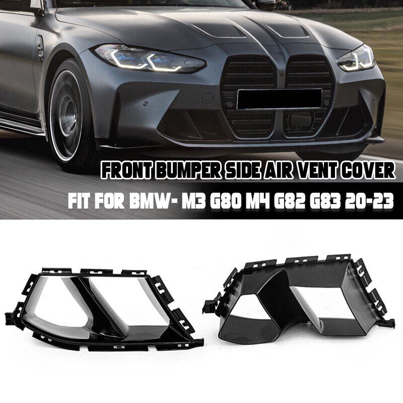 For BMW G80 G82 G83 M3 M4 2021-2024 Air Vent Cover Grille Gloss Black ABS Front Bumper Side Vents Decorative Spoiler Accessories
