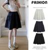 Womens Basic Mini Skirt High Waisted A Line Pleated Skirts Flare Casual Skater Skirt