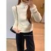 Womens Thick Knit Turtleneck Sweater Soft Faux Mink Wool Base Layer Slim Fit Long Sleeve Pullover