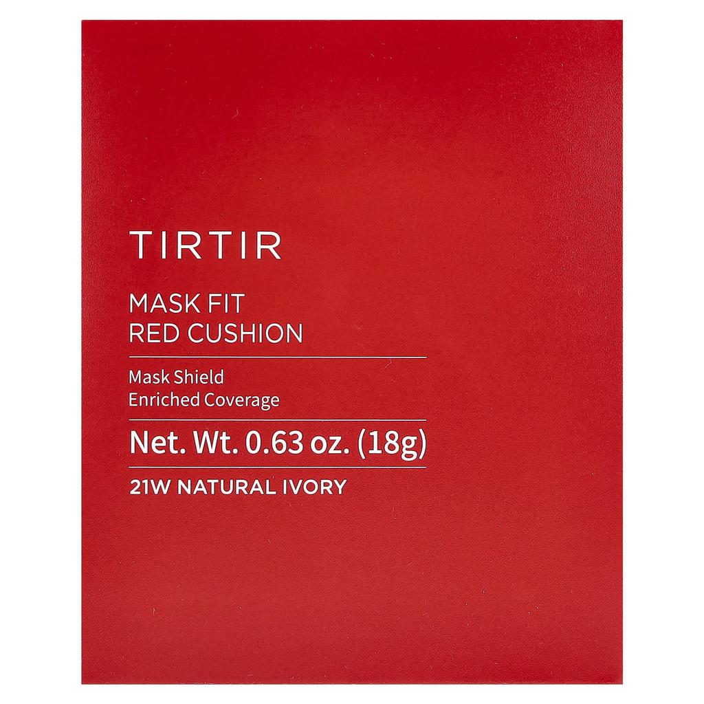 TIRTIR Маска Fit Red Cushion, 21 Вт, натуральная слоновая кость, 18 г (0,63 унции)