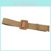 Womens Fashion Pp Woven Leather Belt With Metal Square Buckle Suitable For Summer And Winter Outfits