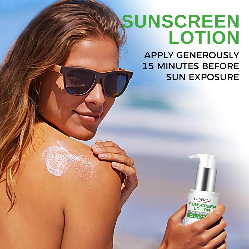 Солнцезащитный лосьон - Защита широкого спектра, легкий водостойкий солнцезащитный крем для тела - ежедневная защита от солнца во время пребывания на открытом воздухе для кожи, 80 мл