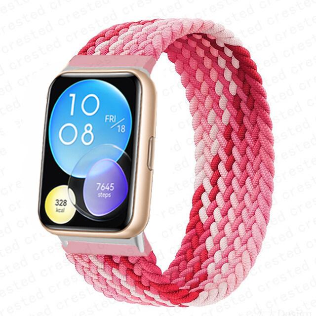 Эластичный нейлоновый ремешок без пряжки для Huawei Watch Fit 2 Sport, плетеный ремешок, наручные аксессуары для умных часов Huawei Fit 2 Watch