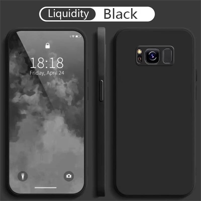 Роскошный чехол из жидкого силикона для Samsung Galaxy S8 S9 S10 Plus S24 S25 Plus Ultra S20 FE S21 S22 S23 Крышка Мягкий чехол для телефона