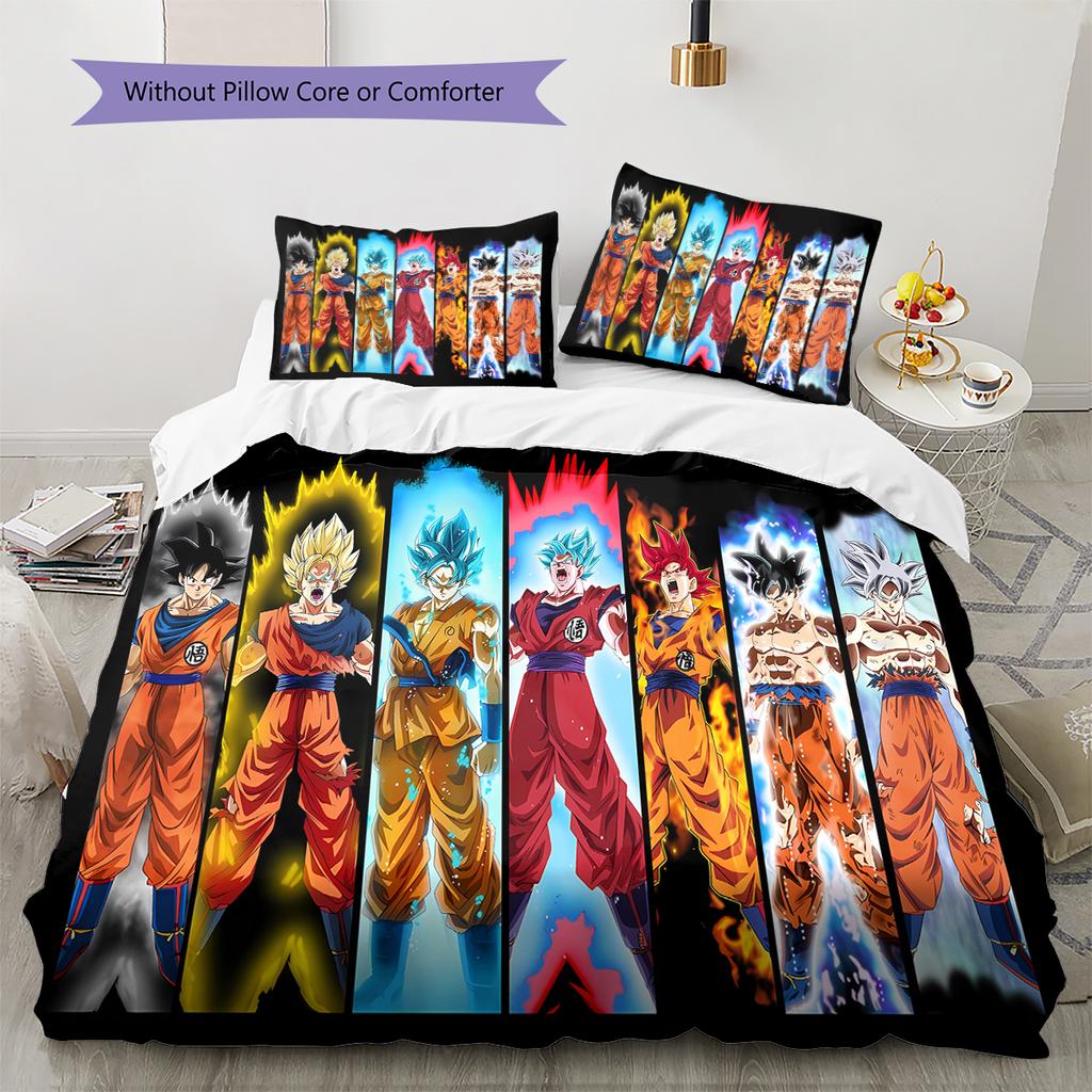 Dragon Ball Z Soft and Comfortable Duvet Cover,Children's Bedding Set Gift,Extra Large Size, Various Sizes Available -HYQ12