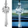 AAGWW Car Interior Crystal Creative Rearview Mirror Pendant White 1 Decoration, Decoration, Gift, Pendant, (Transparent Design, Piece)
