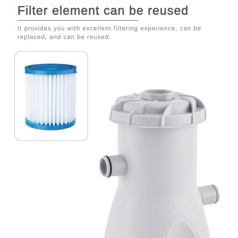 40W Swimming Pool Electric Filtration Pump Household Silent Water Tank Cleaner Detachable Filter Element Water Filter
