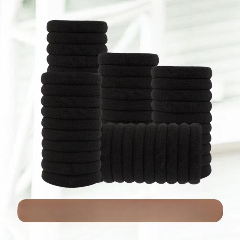 Черные женские эластичные тканевые резинки для волос Резинка для волос Резинка для волос Кольцо для галстука Веревка для девочек Держатель для хвоста Головные уборы