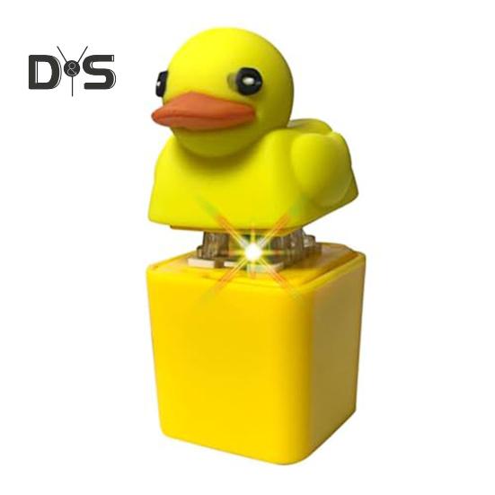 1/2/3 шт. крякающая утка клавиатура брелок-фиджет со звуком и светом снятие стресса дети взрослые пищащая электрическая желтая утка клавиша щелчок сенсорная игрушка