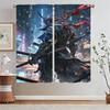 No Twin Ghost Flame Blackout Curtains Shade Curtain Living Room Decoration Black Out Curtains for Camera Window Blinds Partition