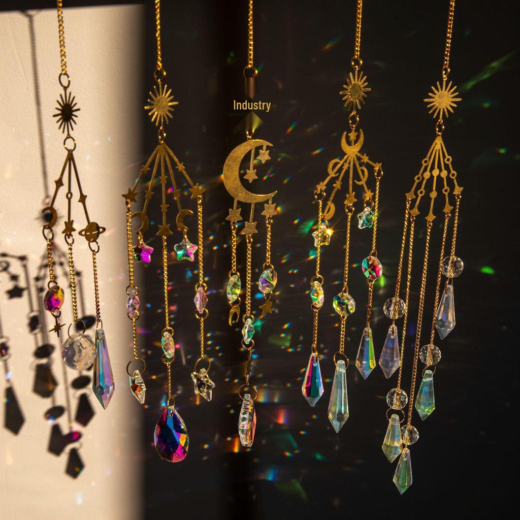 Galaxy Crystal Suncatcher Wind Chime - Rainbow Light Pendant Decoration