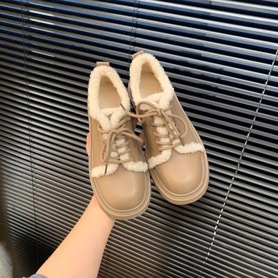 Женская Зимняя Теплая Обувь Комфортная Ходьба Повседневная Хлопковая Обувь Плюс Плюшевые Теплые Лоферы для Женщин