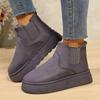 Luxury Snow Boots Women's Low Shoes Flat Heel Booties Ladies Winter Footwear Boots Women Thickening Plus Velvet Warm Boots