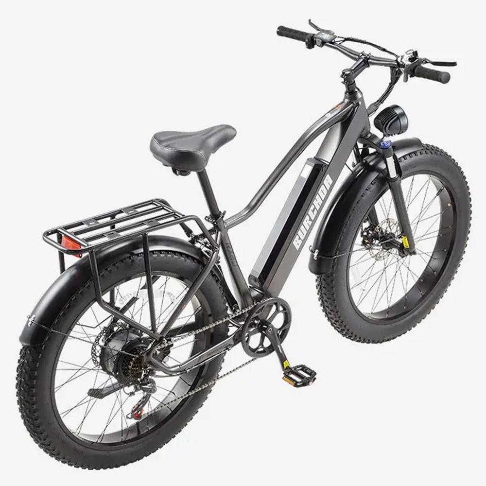 Electric Bicycle Burchad Rx20 750W Peak Motor 26" Fat Tire All Terrain Adult Electric Bike 48V 20Ah Dual Disc Brakes 7 Speed LCD Display